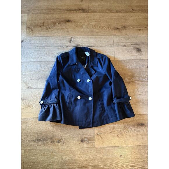 Talbots Womens Navy Blue 2 Button Blazer Jacket Size Petite Medium NWT - Picture 1 of 3